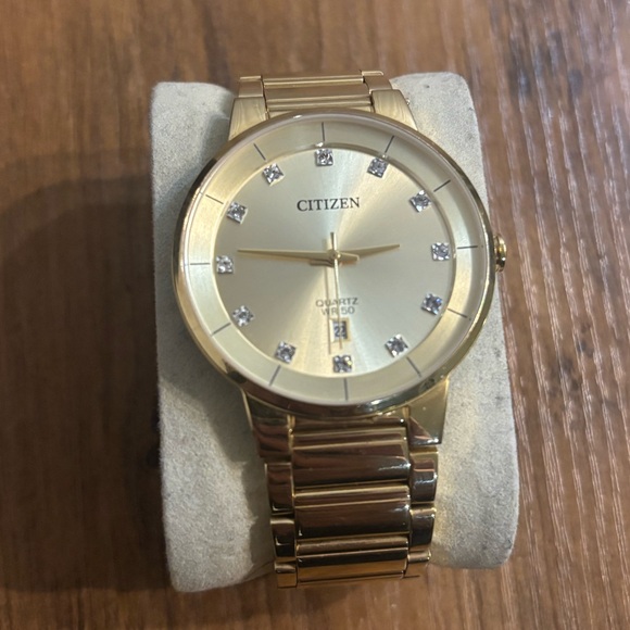 Citizen Gold-Tone Watch with Sparkling Accents